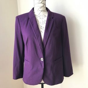 The Limited Cotton One Button Blazer